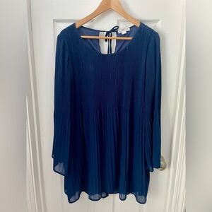 Loveriche, boutique dress, navy, long sleeve swing dress, size L